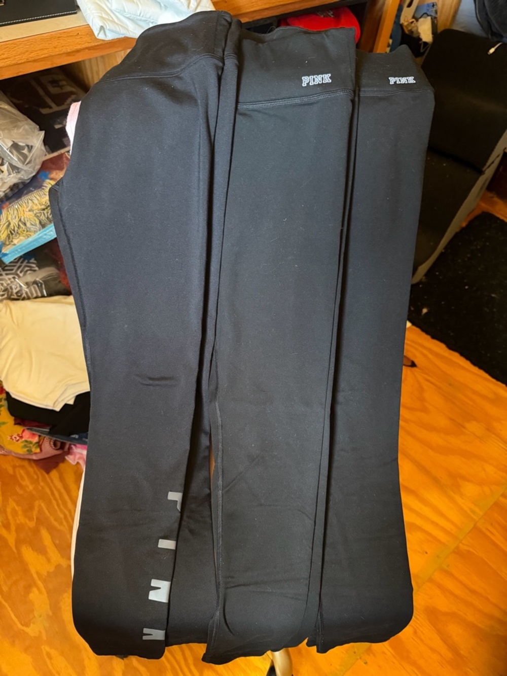 PINK Victoria's Secret Black leggings with Logo